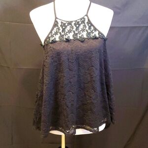 Purple Snow Lace Racer Tank SZ XL